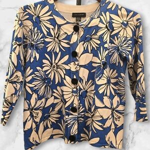 Cable & Gauge Blue and Cream Floral Shirt